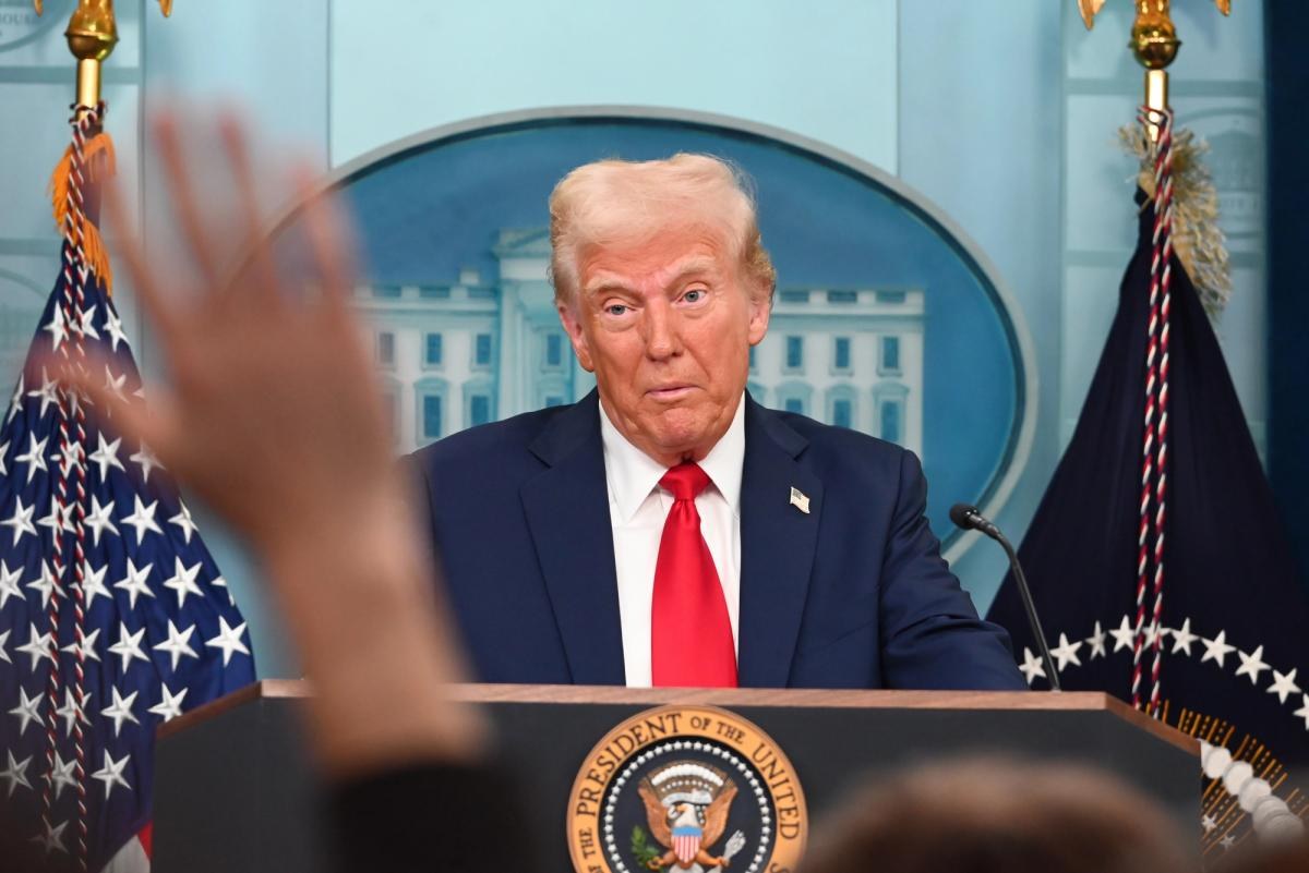 Трамп під час заходу в Білому домі 14 липня 2026 року коментує санкційний законопроєкт