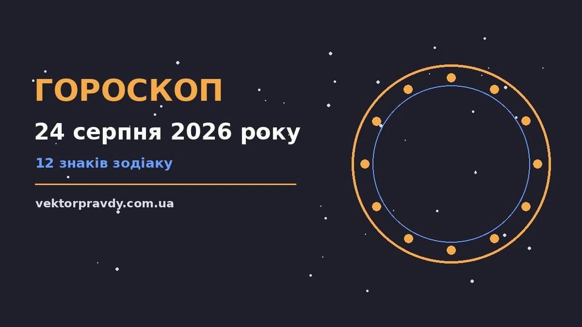 Зодіакальний календар на 24 серпня 2026 року, відкритий на понеділку, поруч чашка чаю та олівець для нотаток