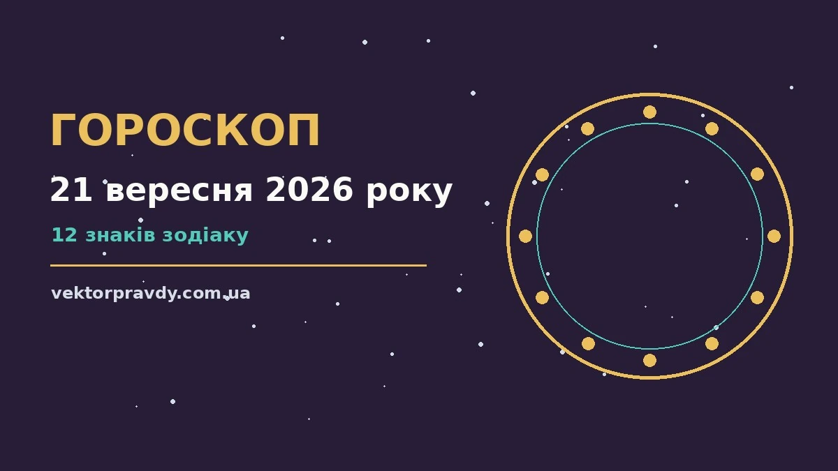 Щоденний гороскоп на 21 вересня 2026 року: баланс роботи, відпочинку і близьких людей