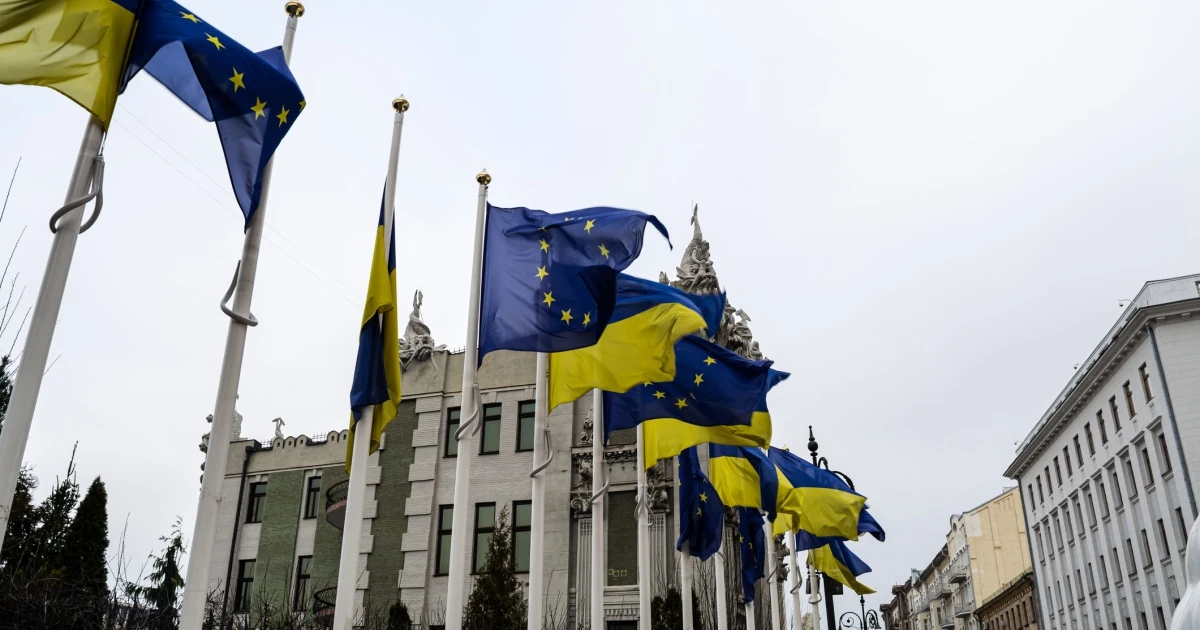 Зала засідань Ради ЄС під час ухвалення рішення про транш Ukraine Facility