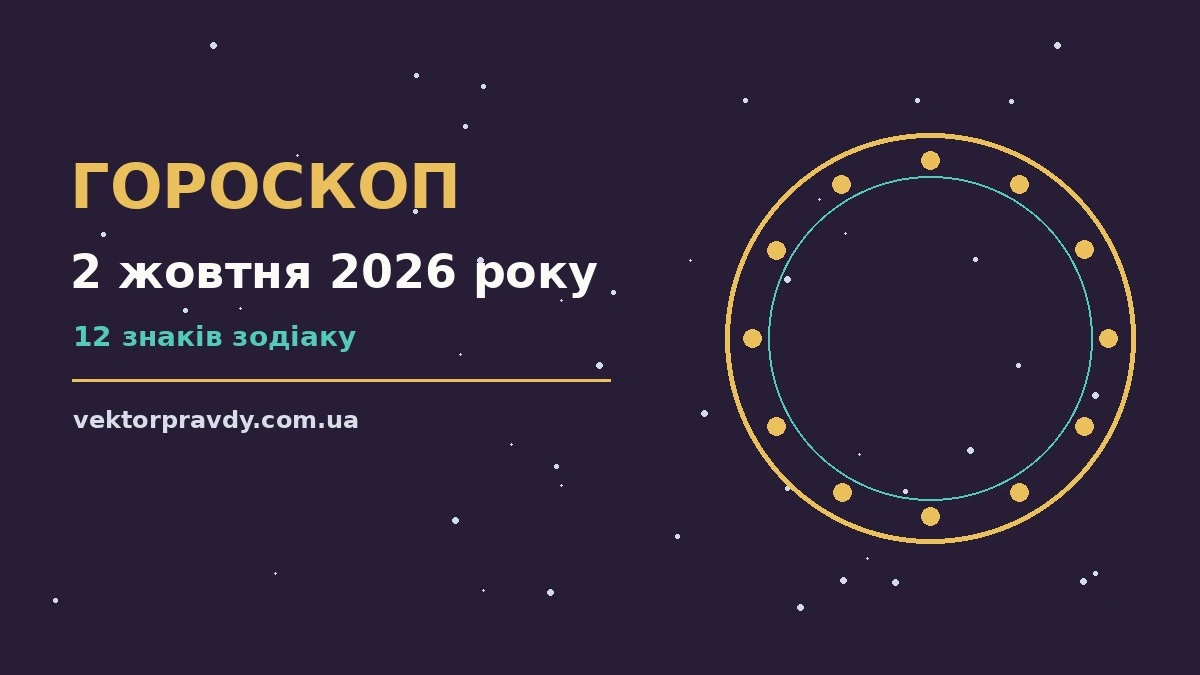 Гороскоп на 2 жовтня 2026 року: справи й почуття цього дня для спокійних і точних рішень