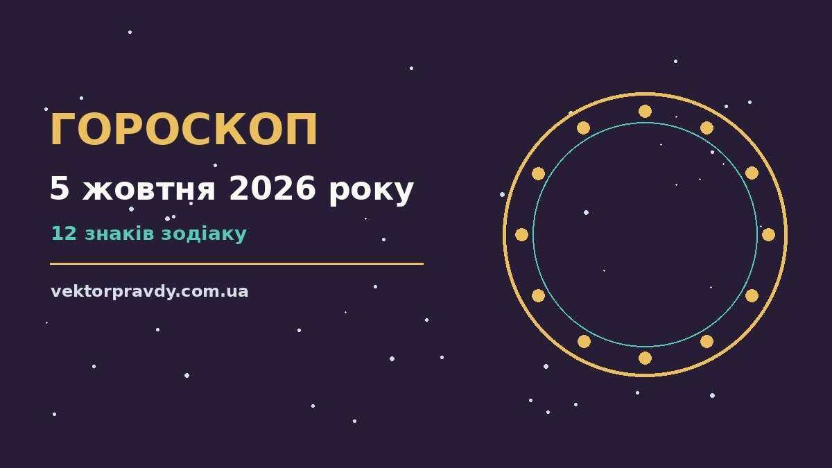 Гороскоп на 5 жовтня 2026 року: справи й почуття цього дня для спокійних і точних рішень